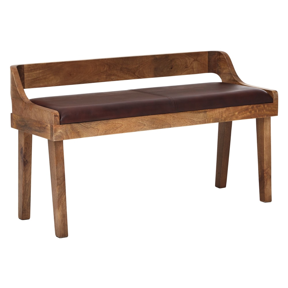 Banc de salle à manger en bois de manguier, marron Banc de salle à manger en bois de manguier, marron