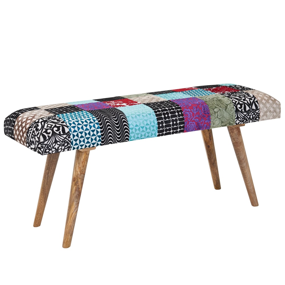 Banc en velours, multicolore Banc en velours, multicolore