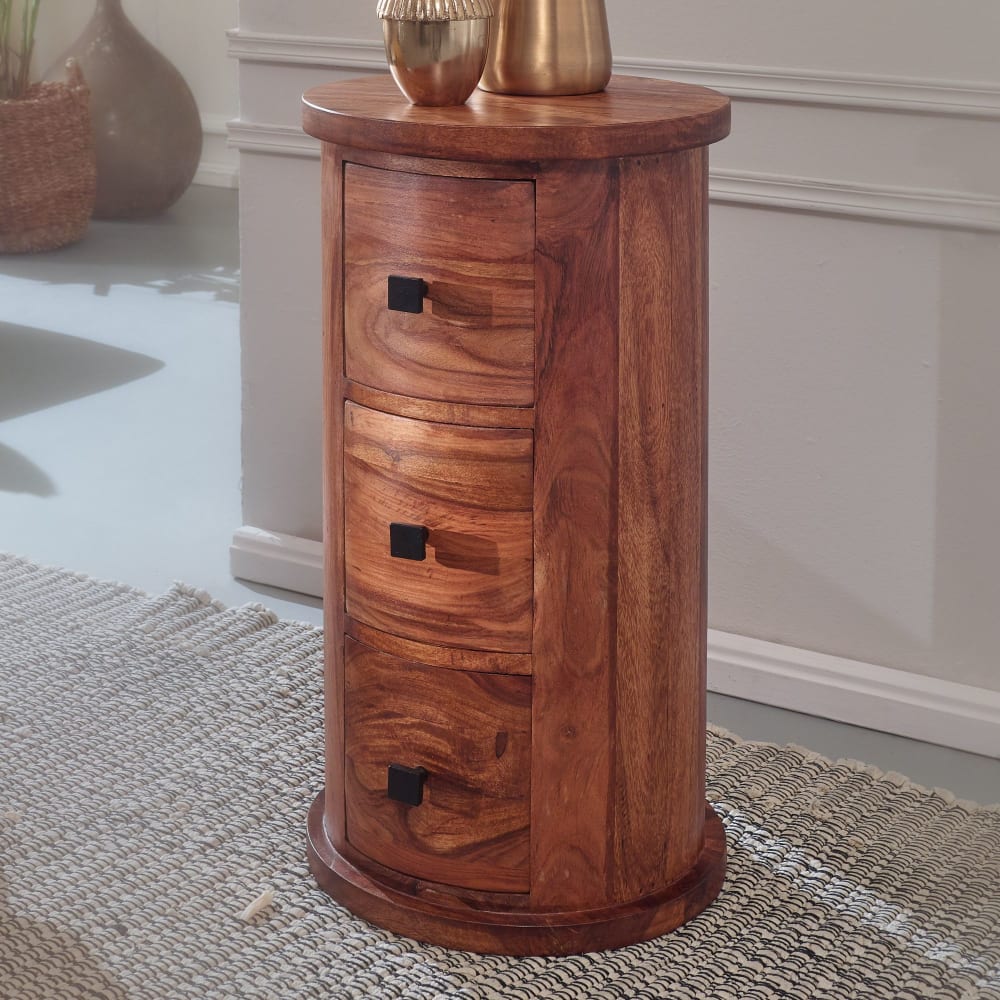 Kommode mit 3 Schubladen aus Scheesham, Braun - Maisons Du Monde
