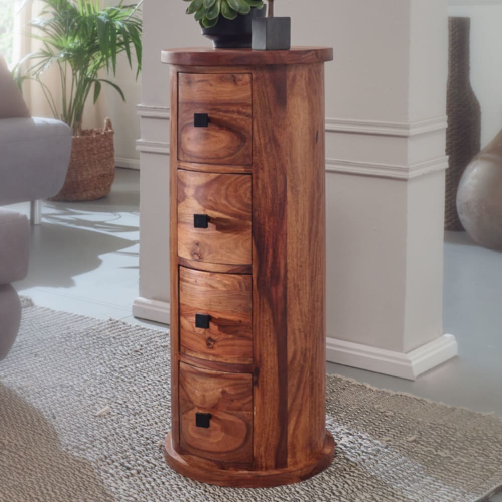 Kommode mit 4 Schubladen aus Scheesham, Braun - Maisons Du Monde