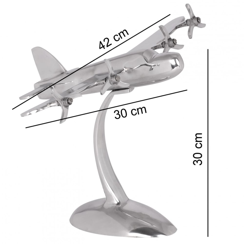 Dekoobjekt Flugzeug aus Aluminium, Silber - Maisons Du Monde