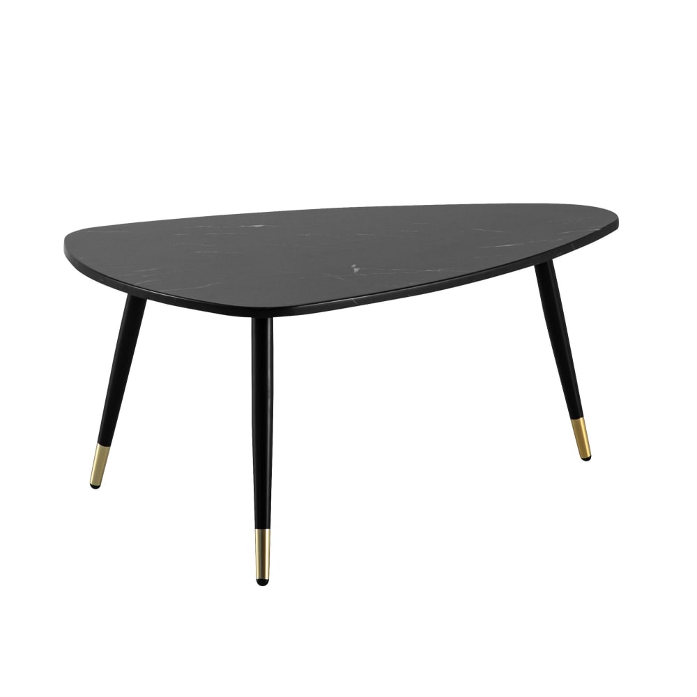 FineBuy Couchtisch aus MDF, 90 cm Schwarz style modern Schwarz Spanplatte
