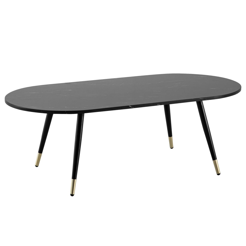 FineBuy Couchtisch aus MDF, 120 cm Schwarz style modern Schwarz Spanplatte