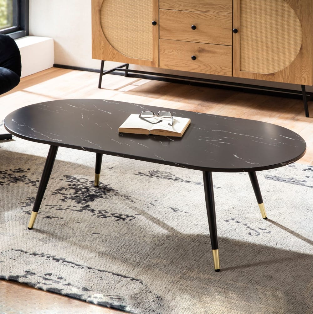 Couchtisch aus MDF, 120 cm Schwarz - Maisons Du Monde
