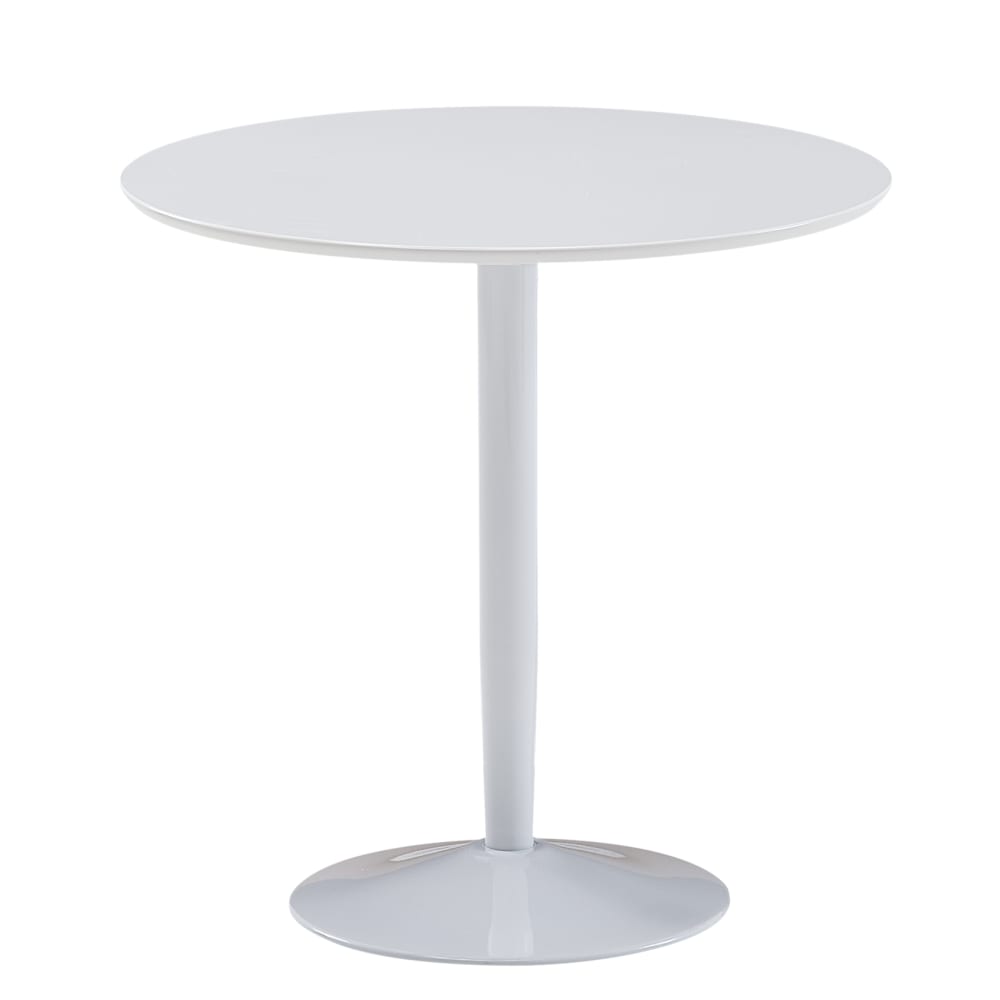 FineBuy Esstisch aus MDF, 75 cm Weiß style modern Weiß Spanplatte