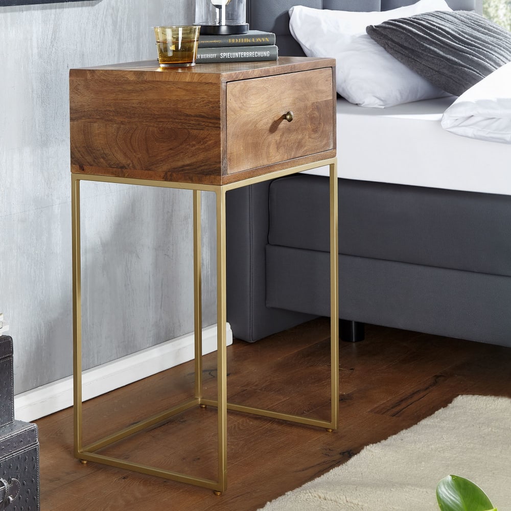 Nachttisch mit Schubladen aus Mangoholz, Braun - Maisons Du Monde