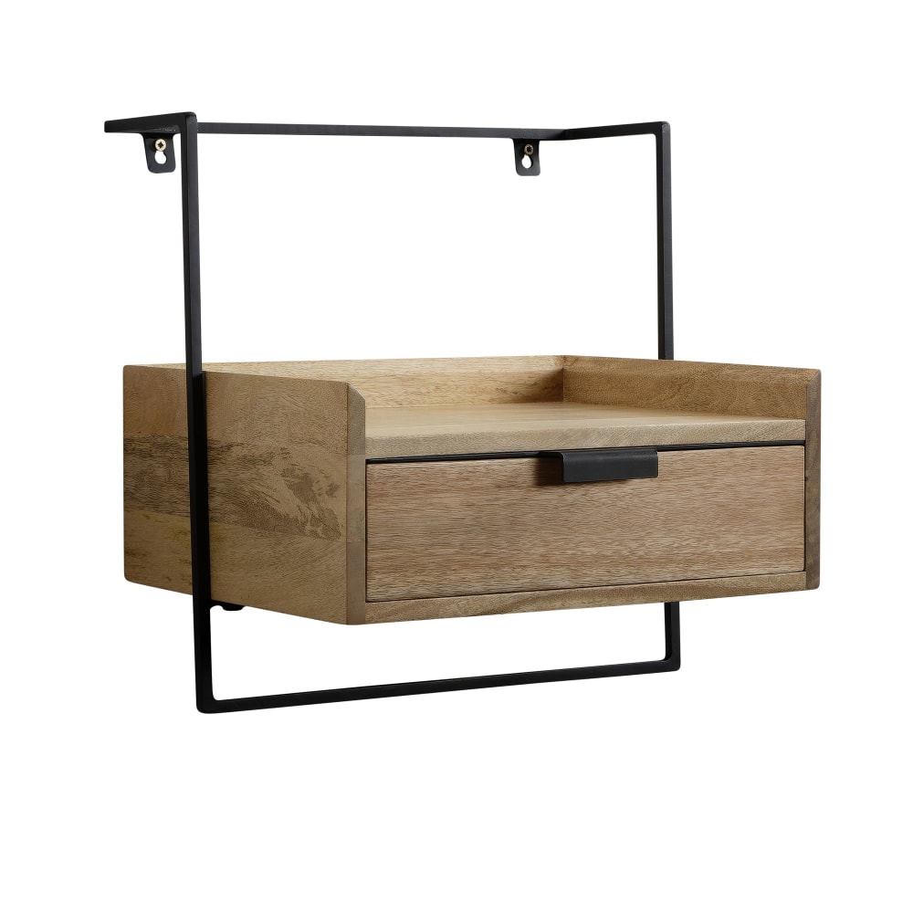 Table de chevet en bois massif, marron clair Table de chevet en bois massif, marron clair