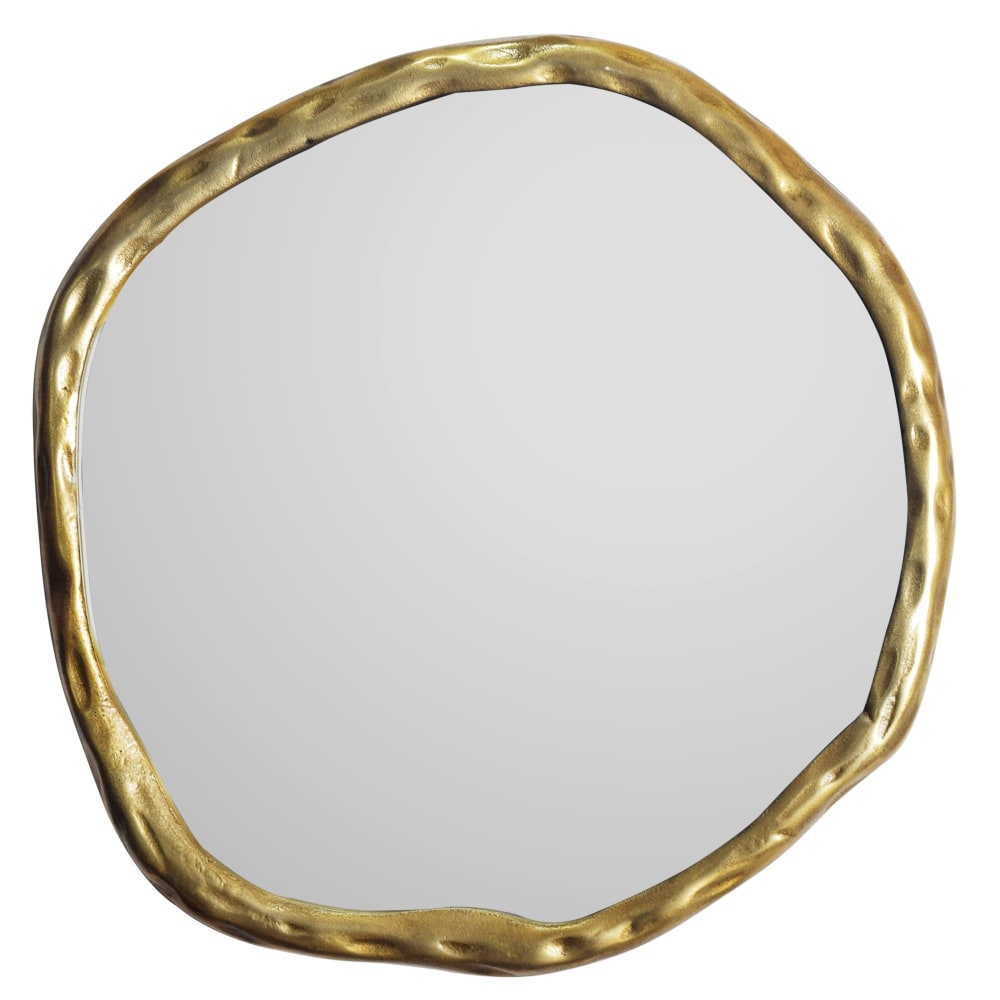 FineBuy Wandspiegel aus Glas, Gold style modern Gold Glas