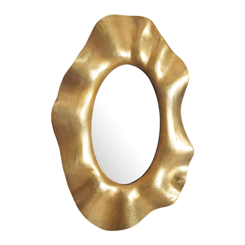 FineBuy Wandspiegel aus Glas, Gold style modern Gold Glas