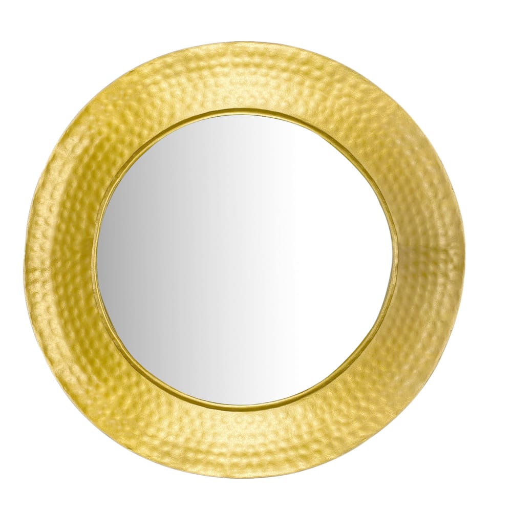 FineBuy Wandspiegel aus Glas, Gold style modern Gold Glas