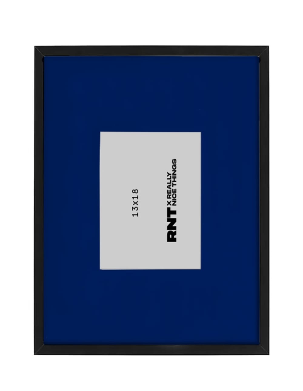 Surdic Bilderrahmen 40x30 für Fotos 13x18 blau style modern Schwarz Holz
