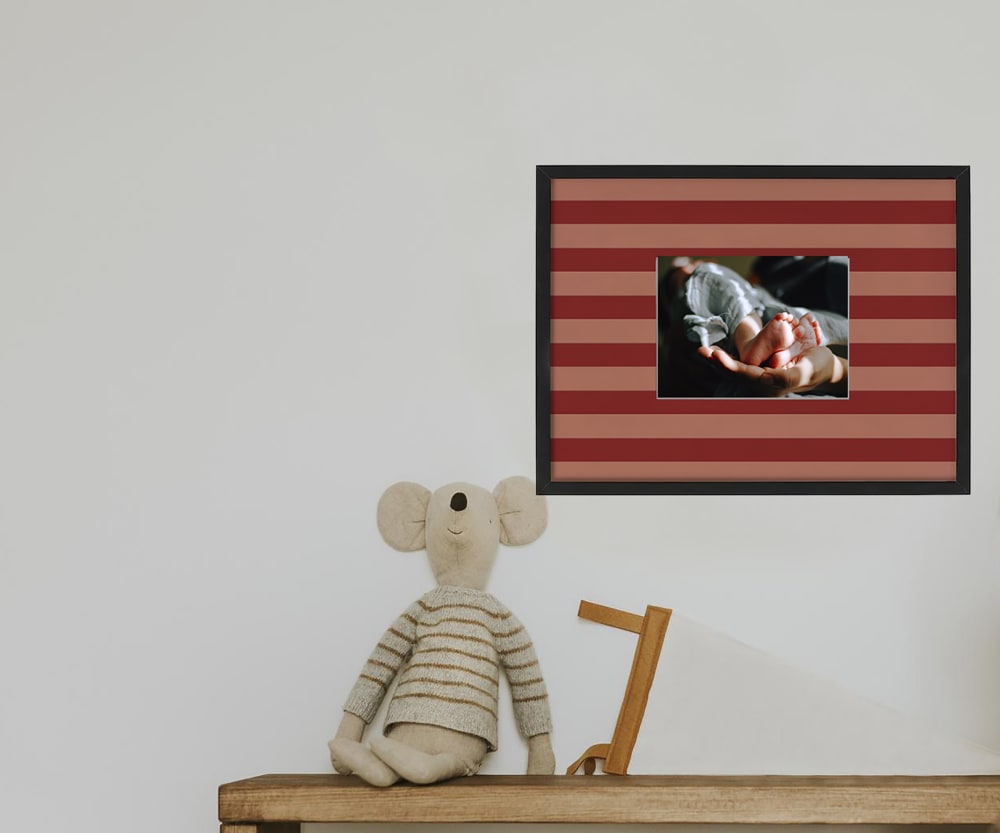 Cadre photo 40x30 pour photos 13x18 rouge et rose — vue 3