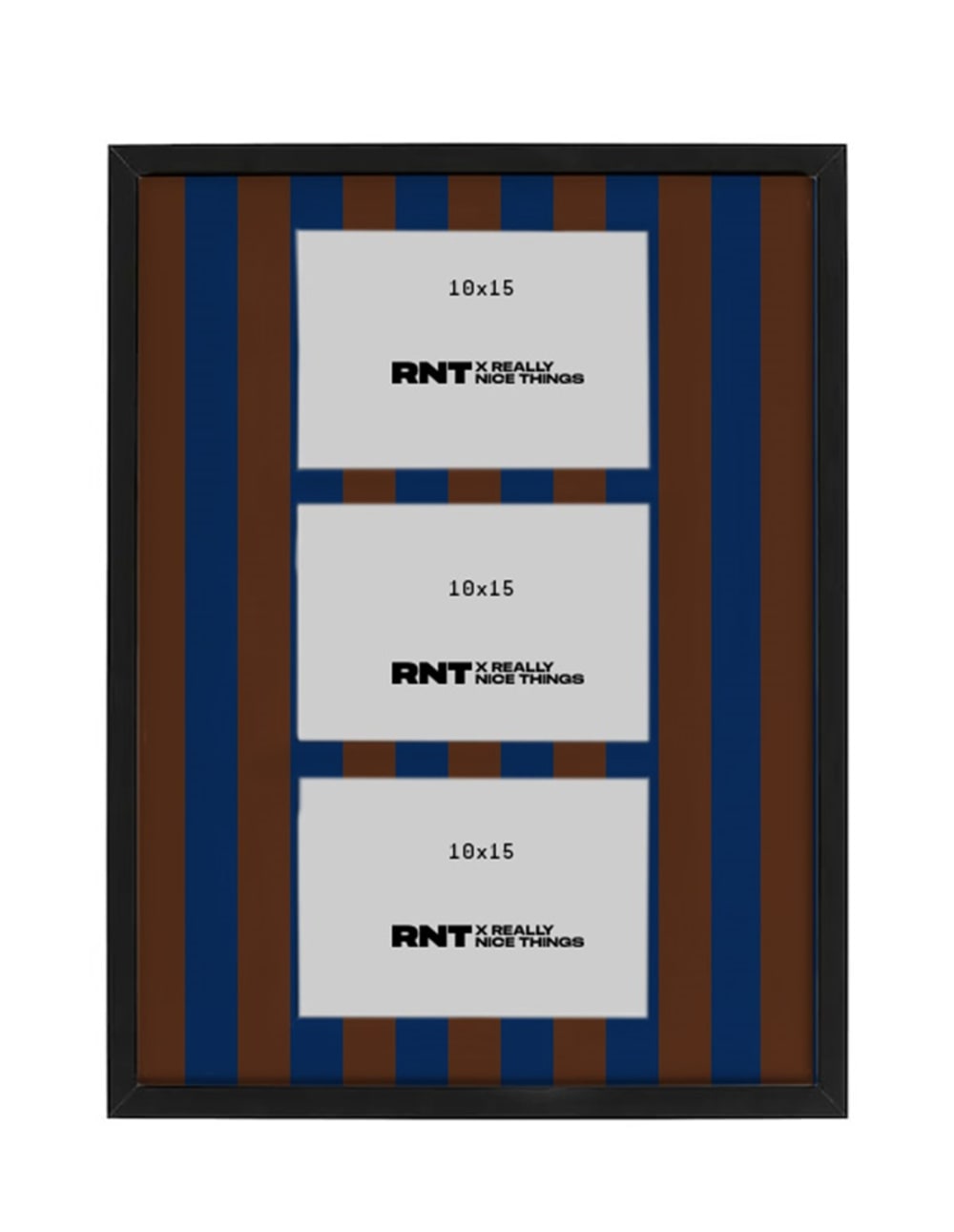 Cadre photo 60x40 bleu et marron