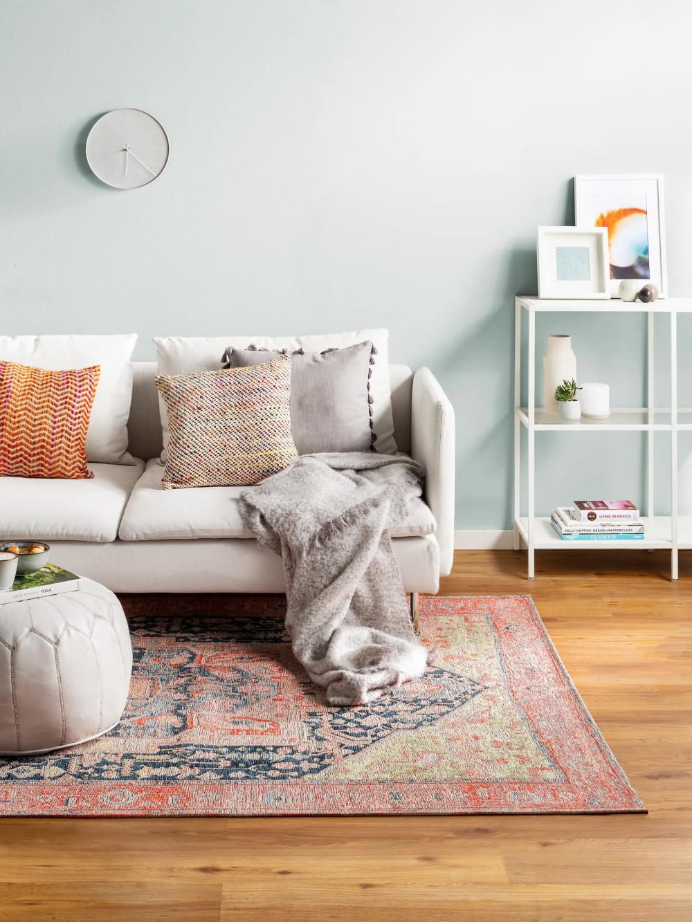 Tapis tissé à plat fuchsia 115x180