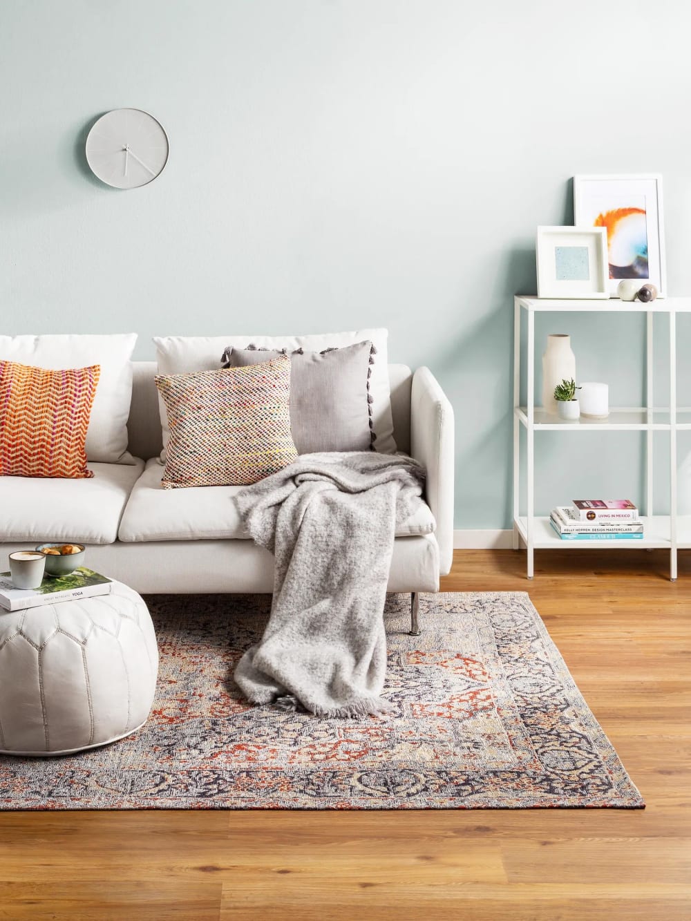 Tapis tissé à plat mauve 115x180