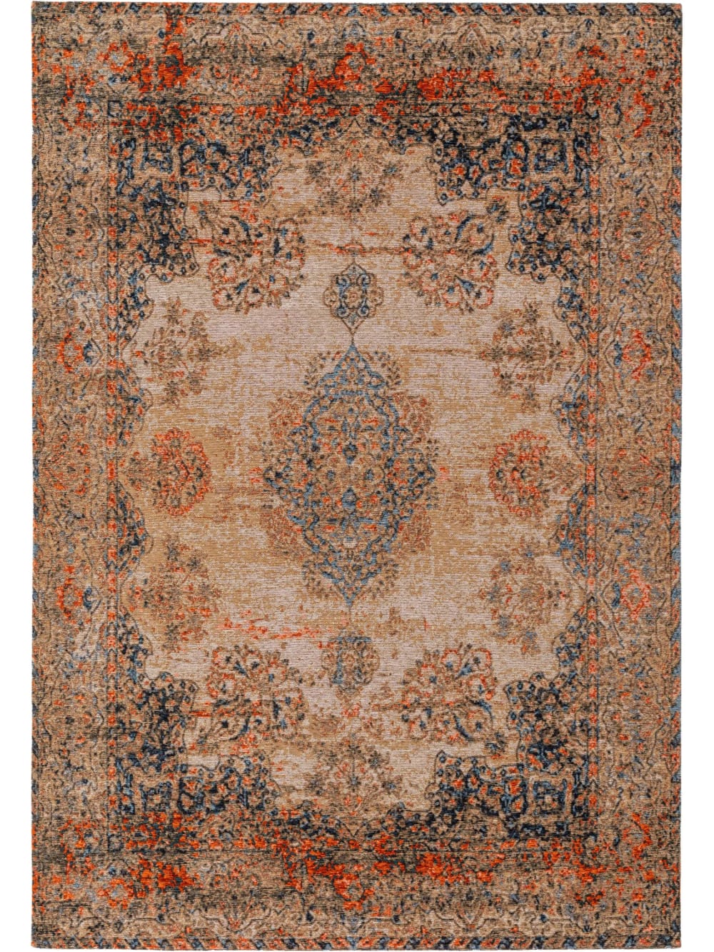 Benuta Flachgewebeteppich multicolor 115x180 style vintage Mehrfarbig Pvc - Polyvinlychlorid