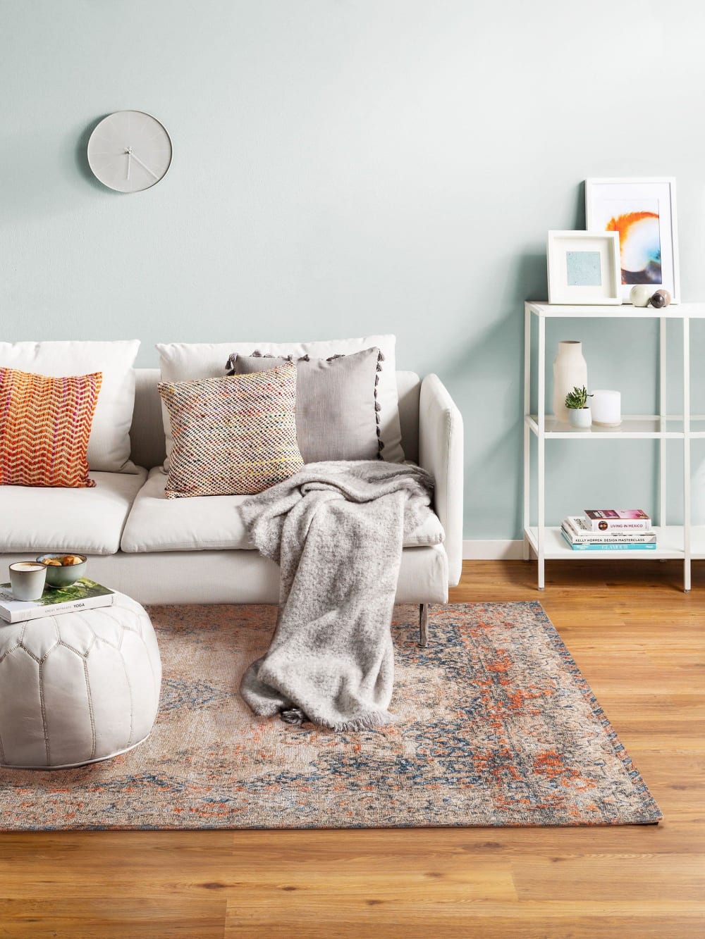 Tapis tissé à plat multicouleur 115x180