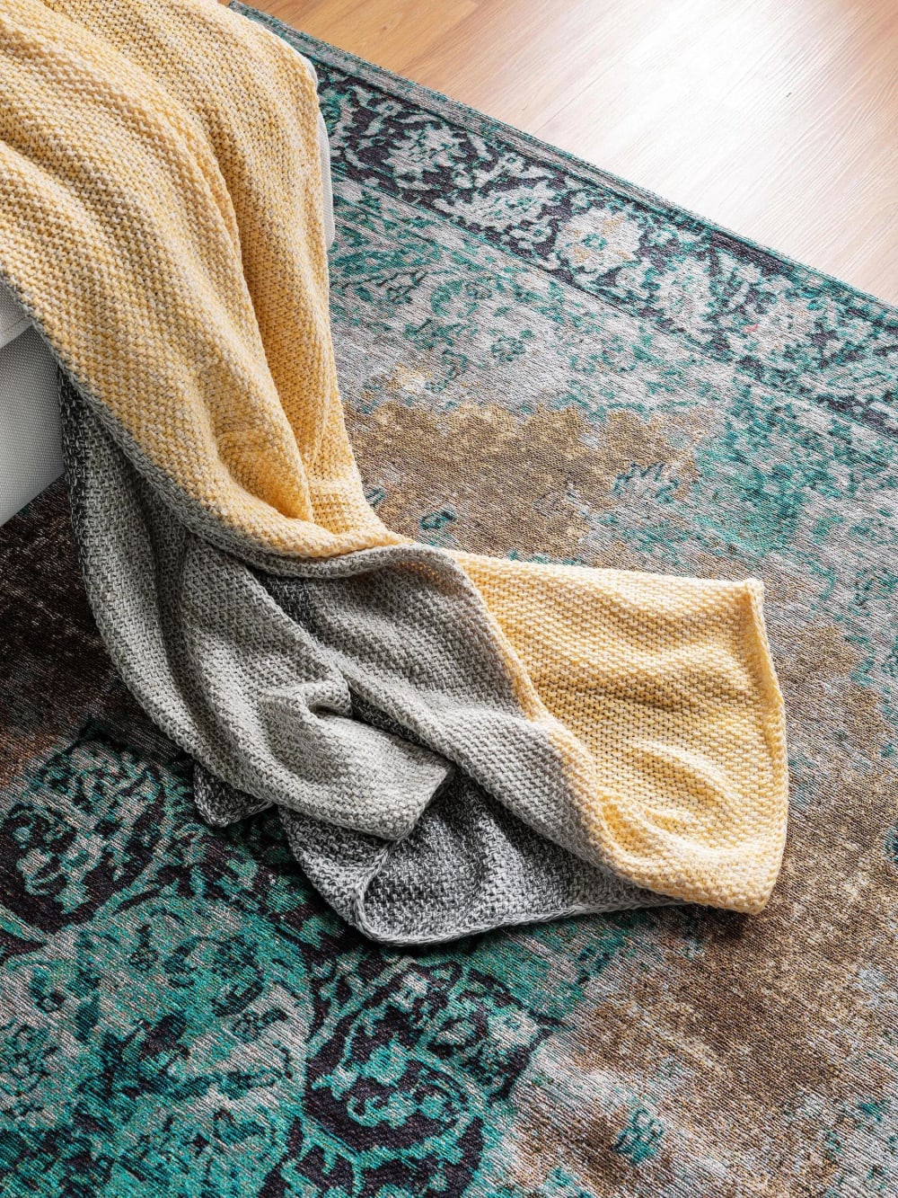 Tapis tissé à plat turquoise 115x180 — vue 4