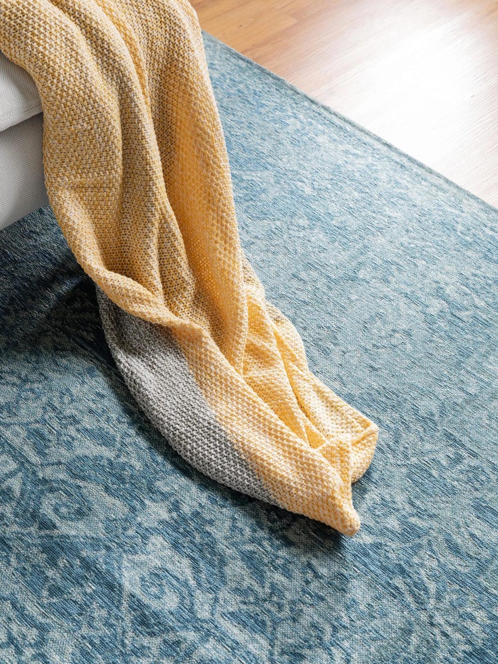 Tapis tissé à plat bleu 115x180 — vue 4
