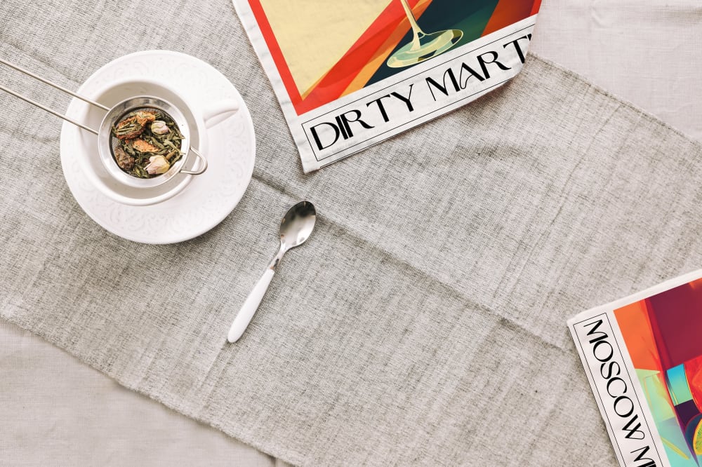 Lot de 6 serviettes à cocktail carrées en tissu - Maisons du Monde