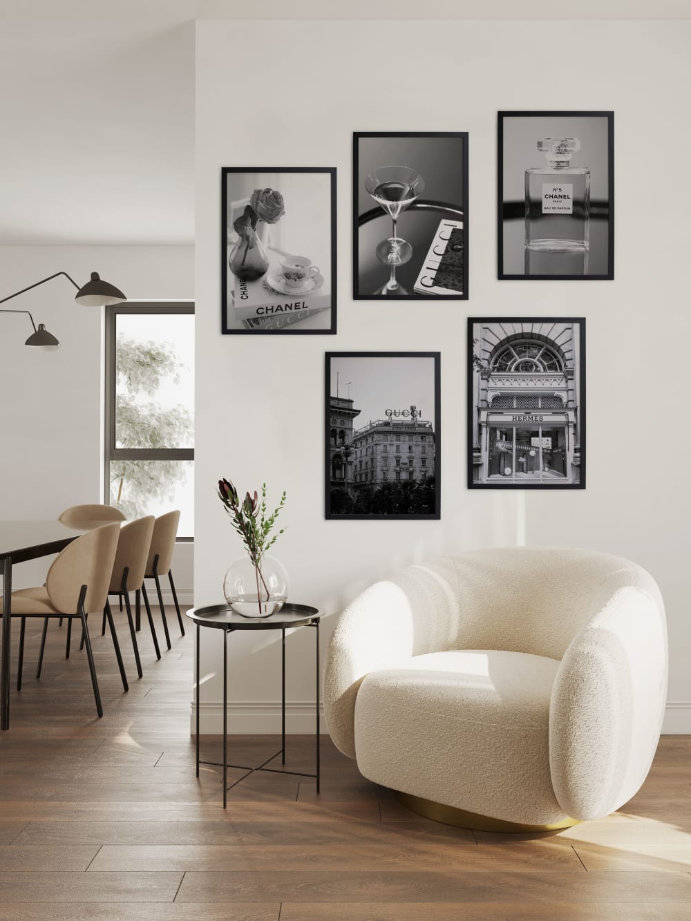 Gemälde mit schwarzem Rahmen 40x30 - Maisons Du Monde