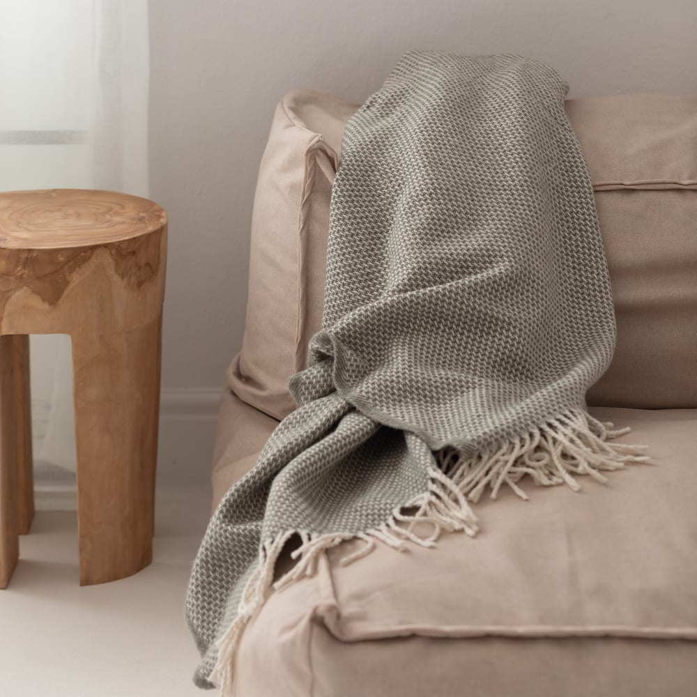 Plaid 70% Coton Vert 130x170 cm