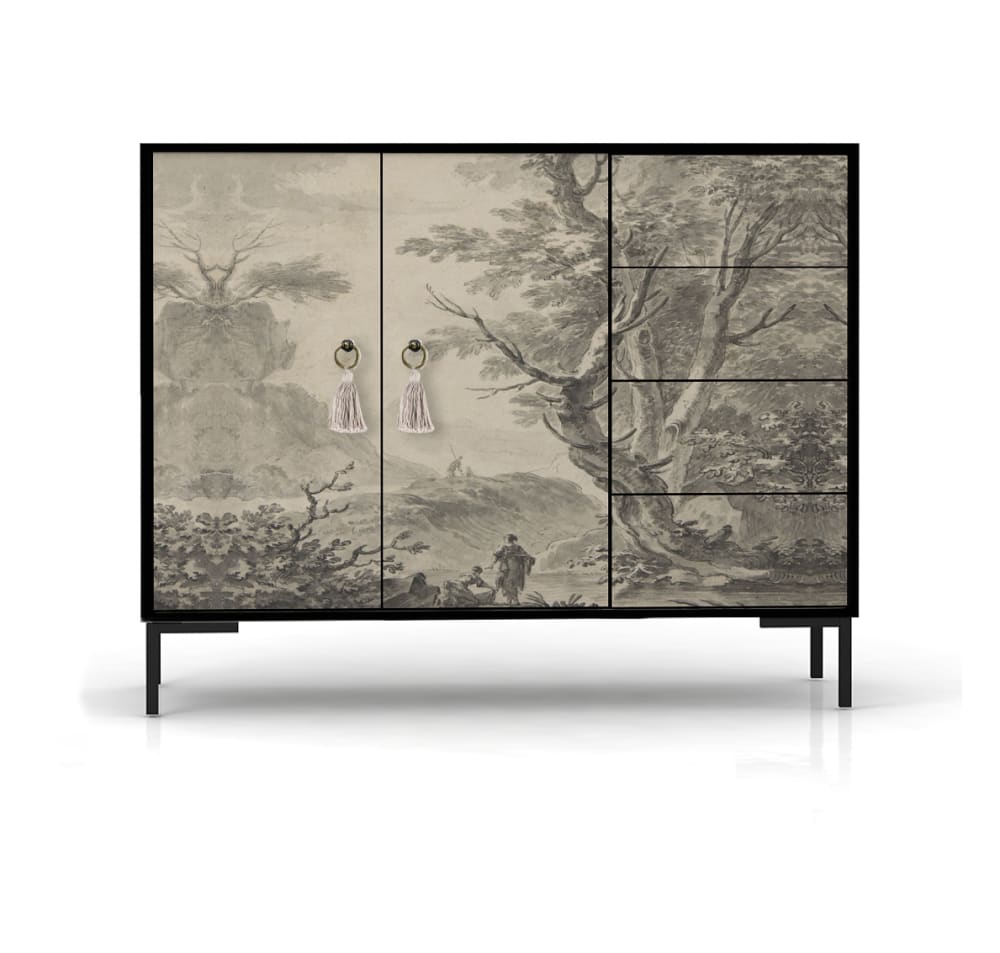 RNT by Really Nice Things Niedriger Anrichte, 2 Türen und 4 Schubladen MDF style modern Mehrfarbig Spanplatte