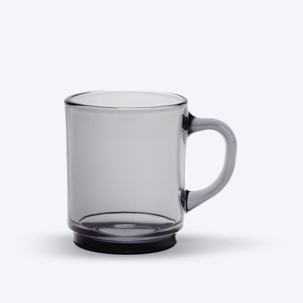 Lot de 6 -  Mug en verre Gris 26 cl