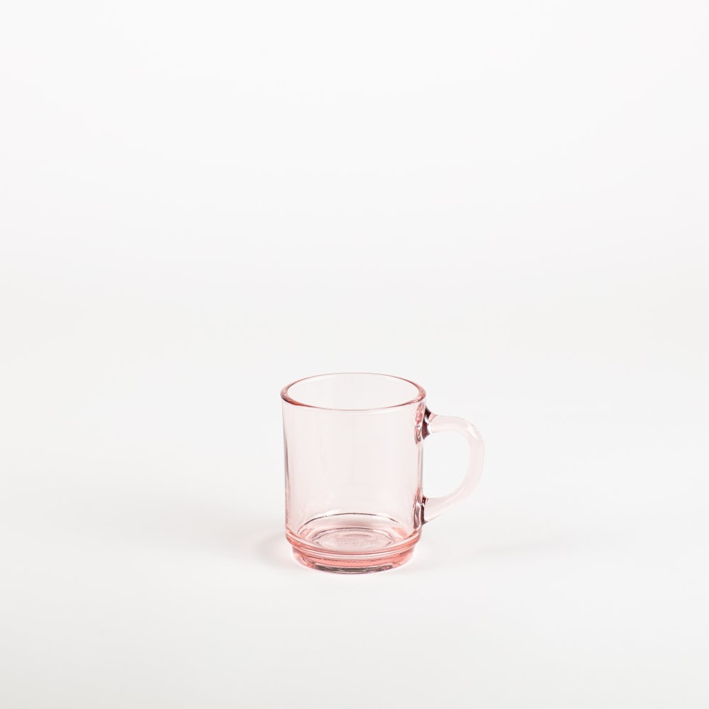 Lot de 6 -  Mug en verre Rose 26 cl - Maisons du Monde