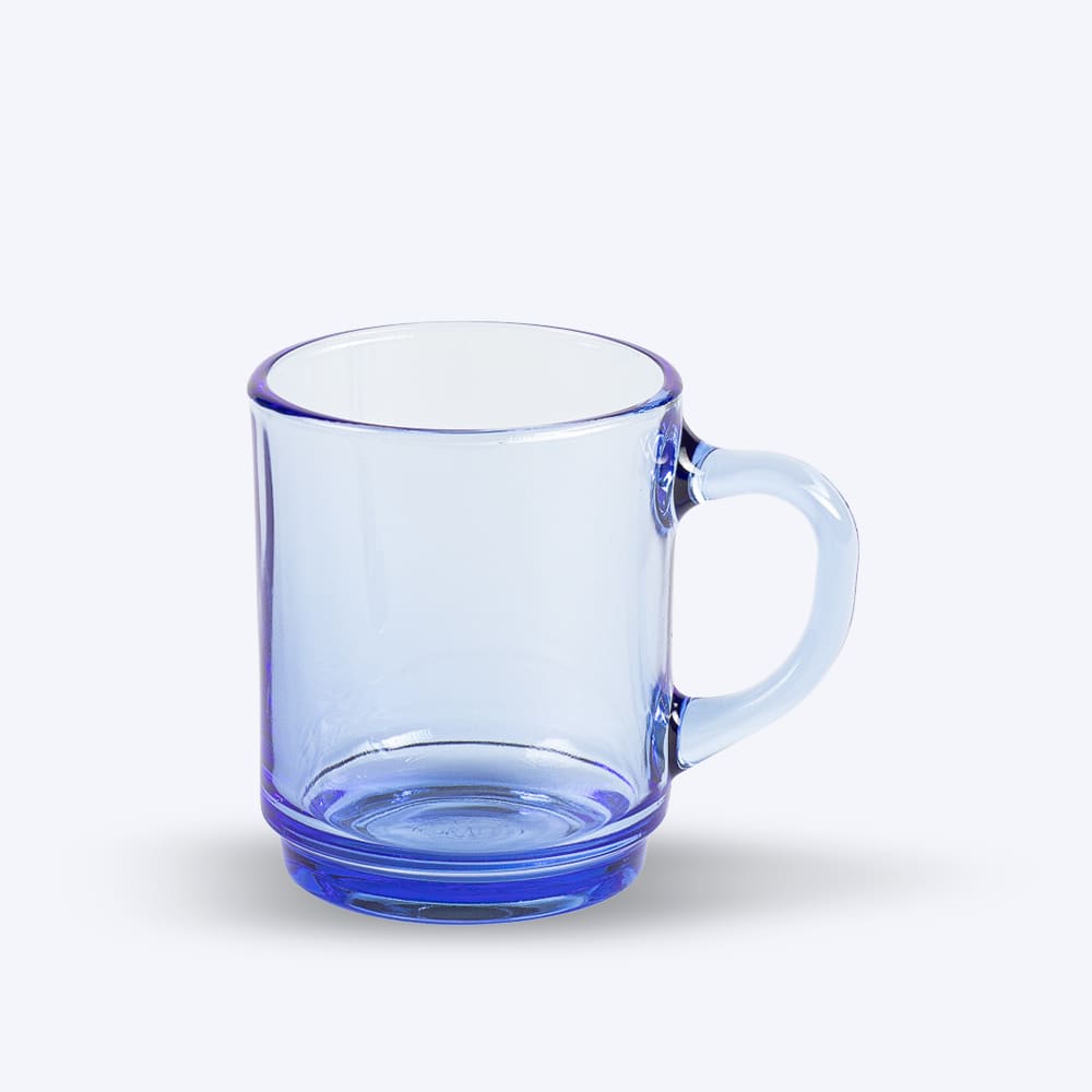 Lot de 6 -  Mug en verre Bleu Marine 26 cl