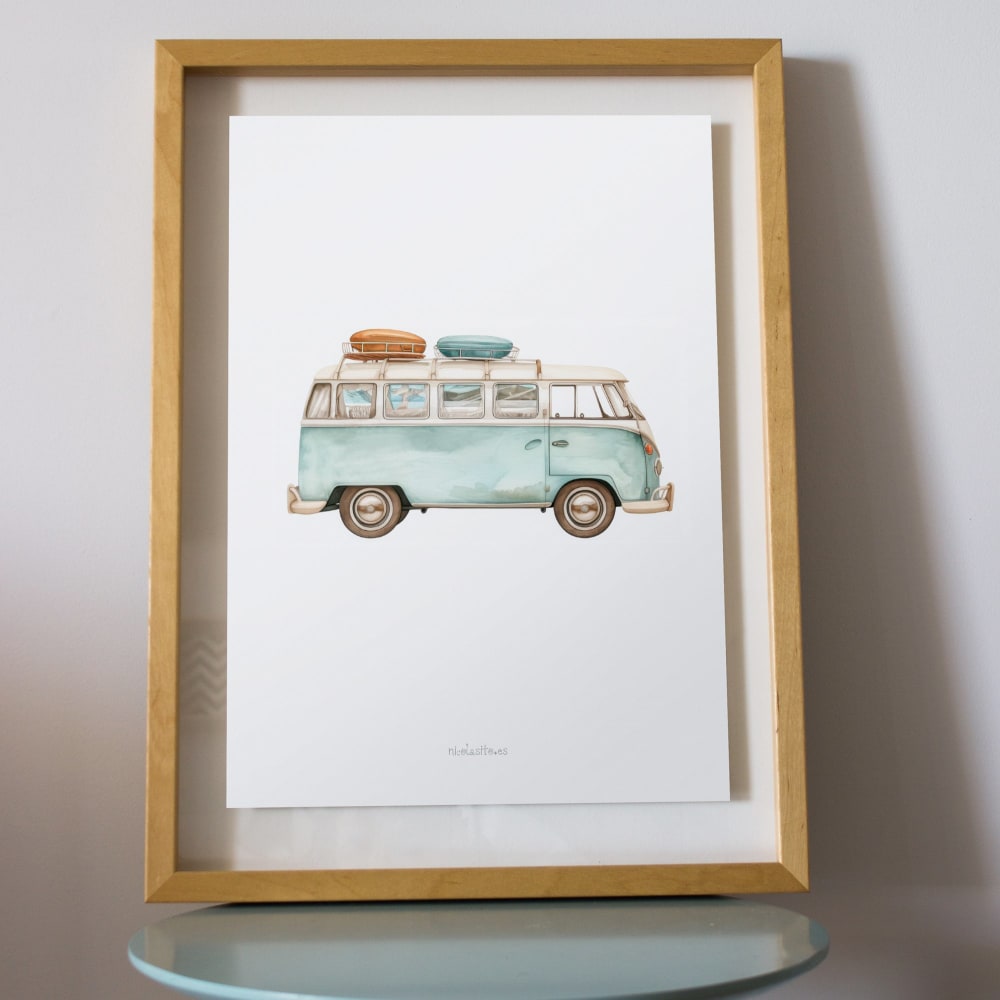 Kinder Papier Druck Van 21x30cm - Maisons Du Monde