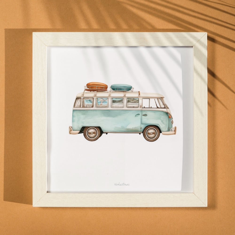 Kinder Papier Druck Van 23x23cm - Maisons Du Monde