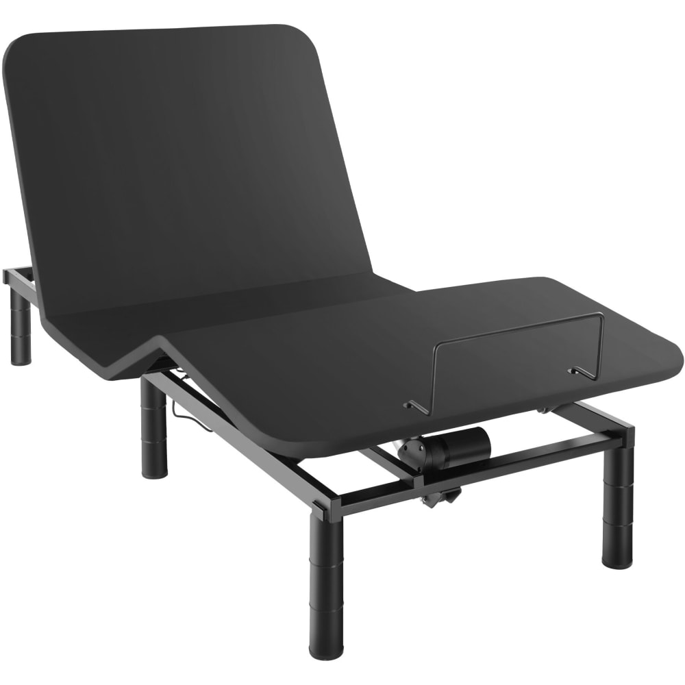 Cadre de lit avec sommier électrique 90x200x42,5 cm anthracite/noir