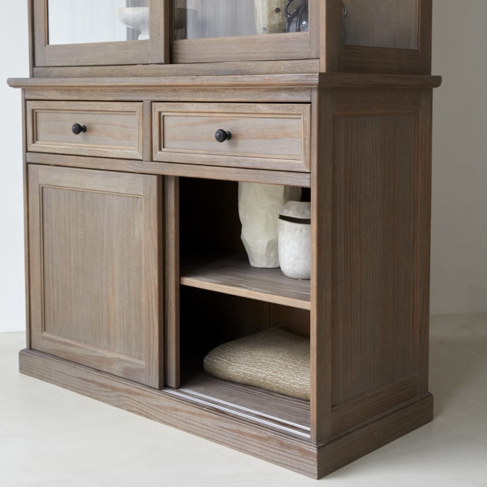 Geschirrschrank aus massivem Kiefernholz 120 cm - Maisons Du