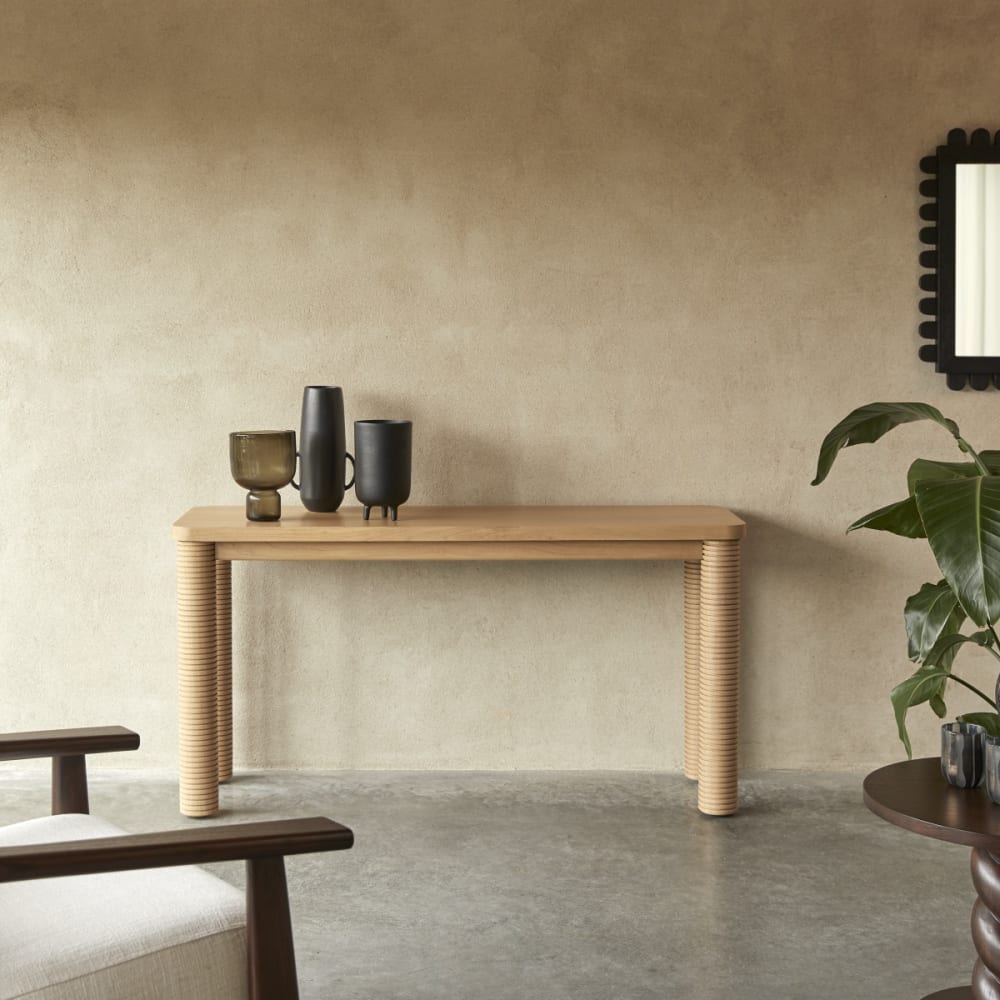 Tikamoon Konsole aus Mindiholz style exotic Beige
