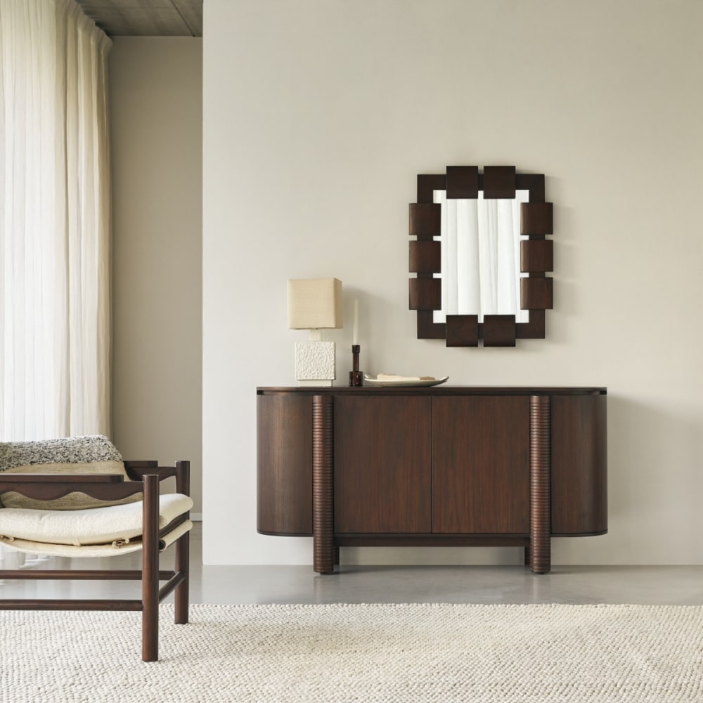 Tikamoon Sideboard aus Mindiholz 160 cm style exotic Braun