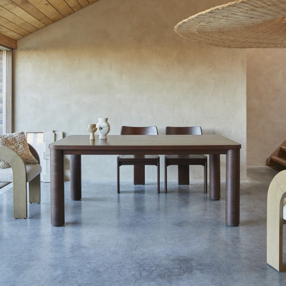 Tikamoon Tisch aus Mindiholz 6-8 Pers. style exotic Braun