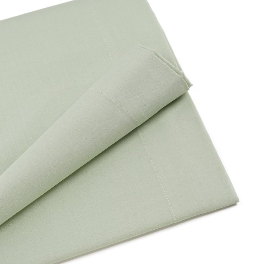 Drap plat tergal pour l'été en coton ivoire 240x290 cm — vue 3