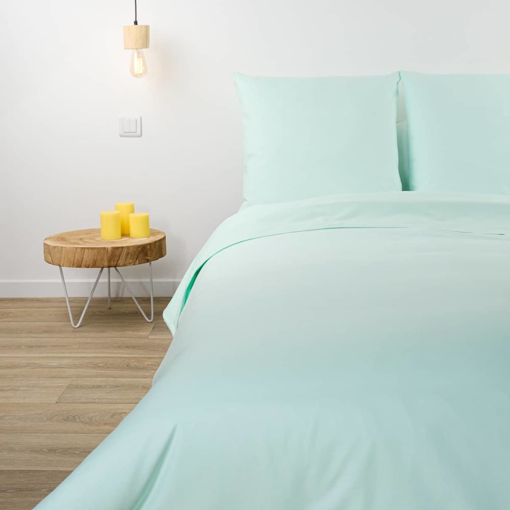 Drap plat tergal pour l'été en coton saumon 240x290 cm — vue 4