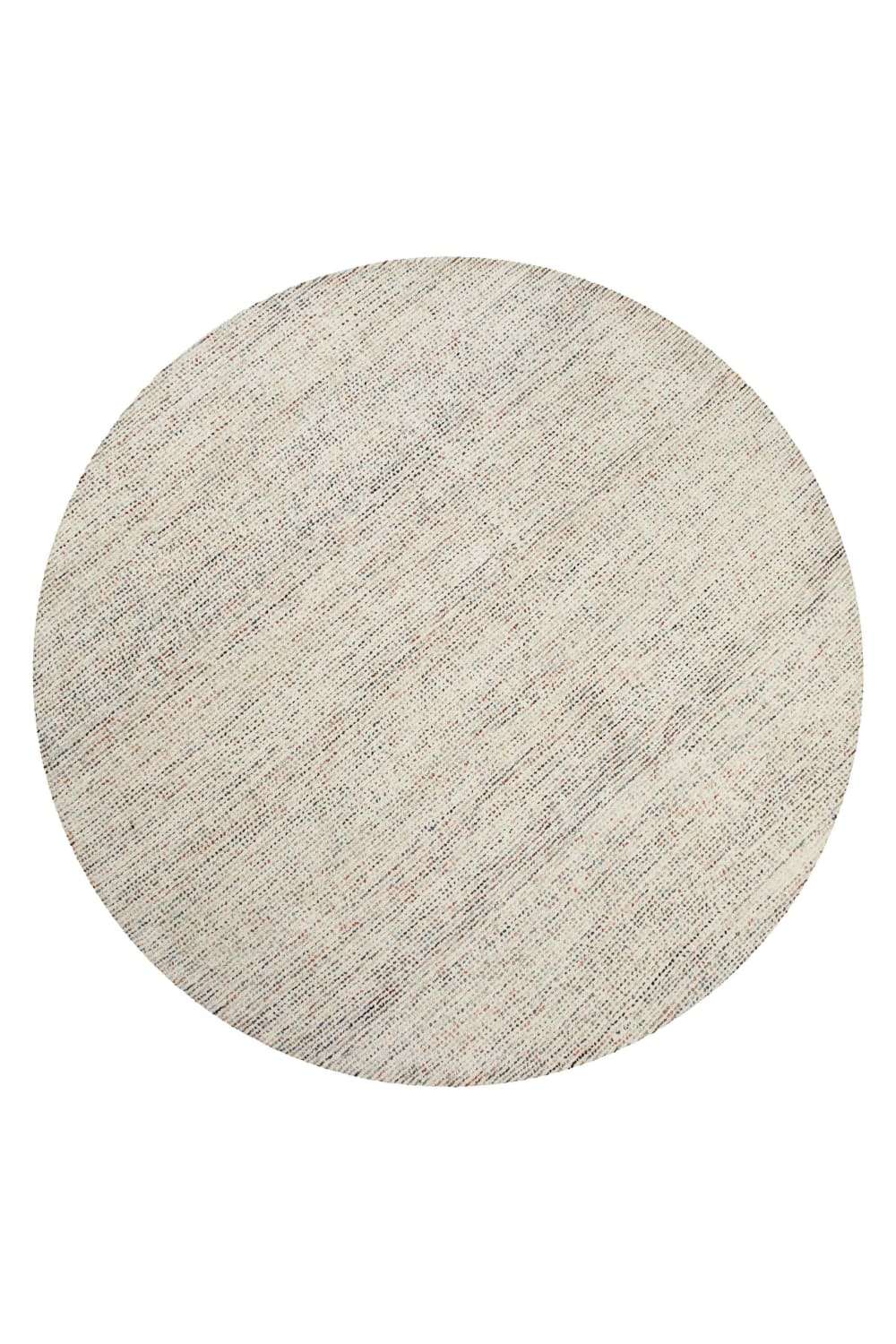 Tapis rond beige et bleu - main