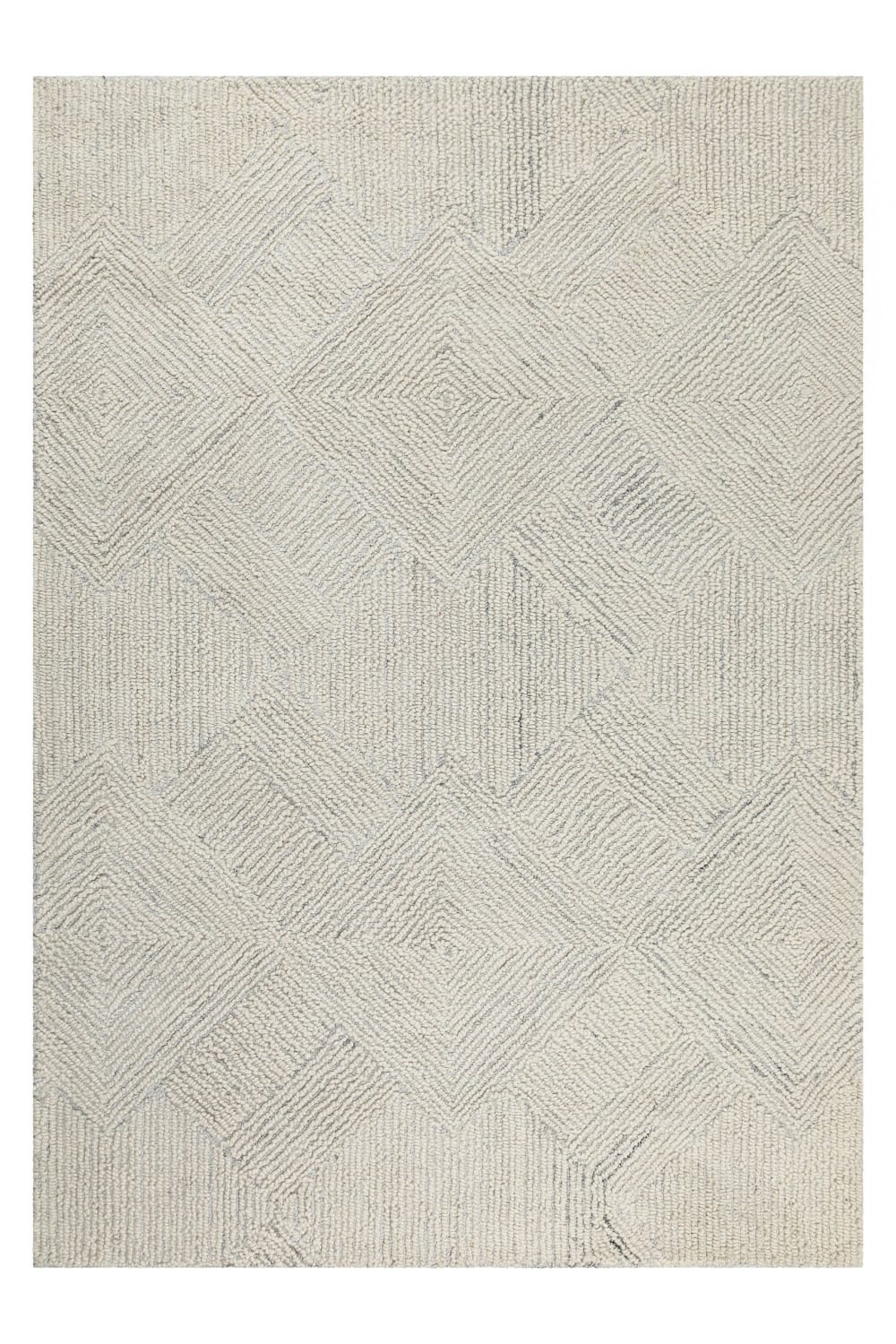 Tapis écru design tufté main