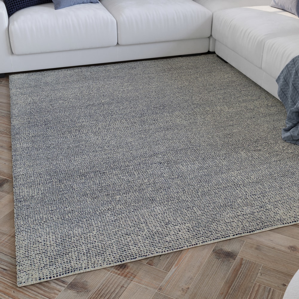 Tapis écru et terracota brun tufté main à relief 70x140 — vue 3