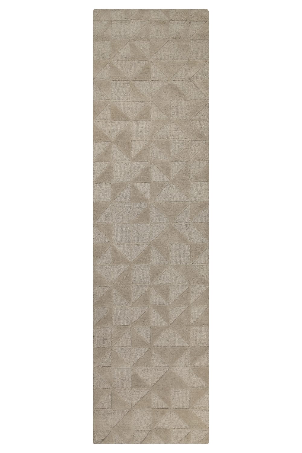 Tapis beige sable design tufté main à relief 80x230