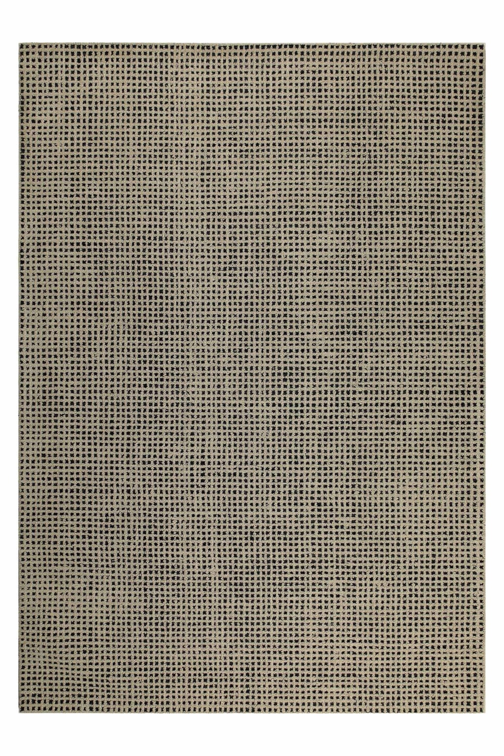 Tapis tufté main naturel et noir 40x60