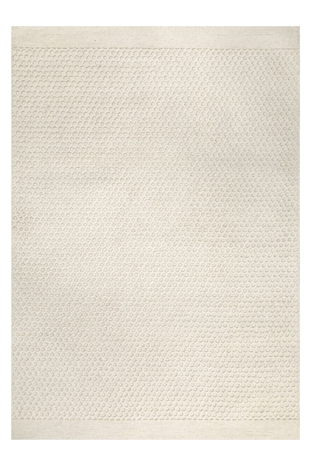 Tapis écru design tufté main à relief 40x60