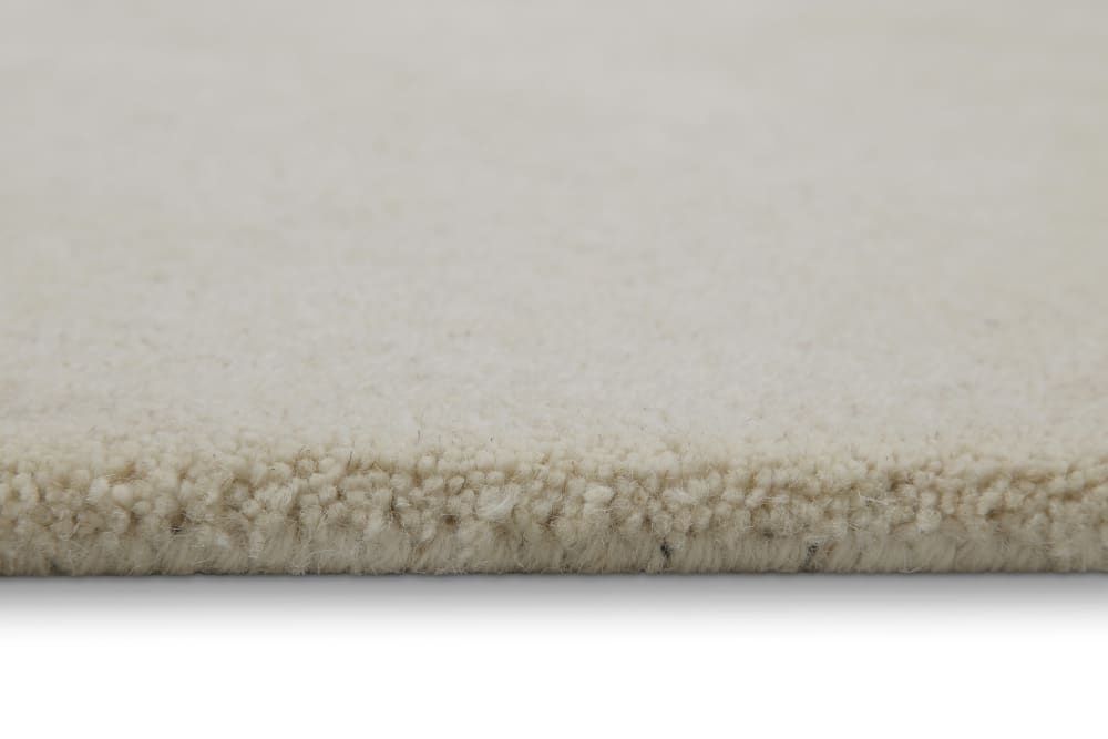 Tapis pure laine écru tufté main uni 70x140 — vue 4