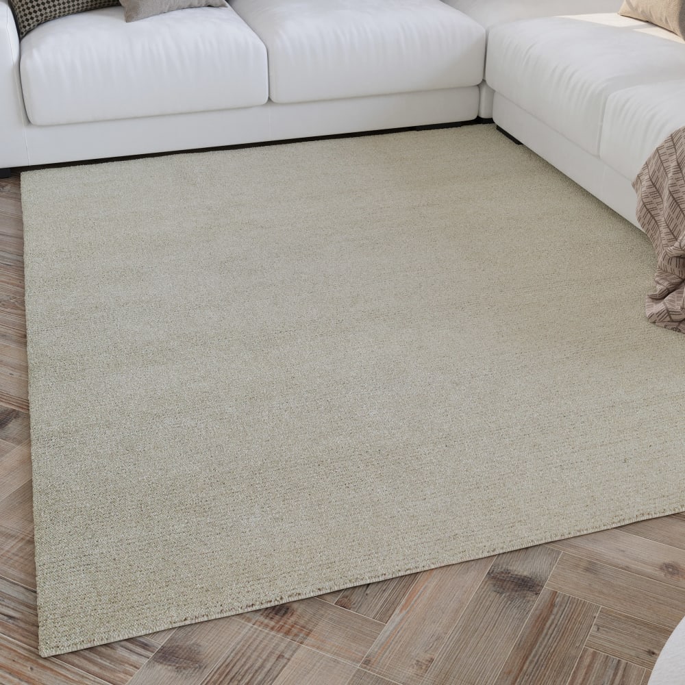 Tapis beige futé main à relief 40x60 — vue 3
