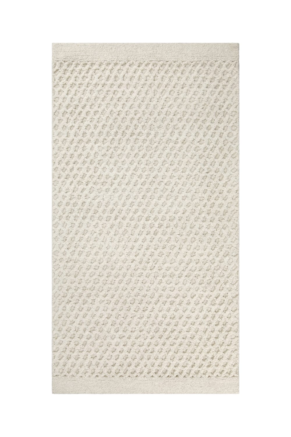 Wecon Home Teppich Design handgetuftet mit Relief, ecru, 70x140 style modern Beige Öko-Tex Zertifikat Wolle