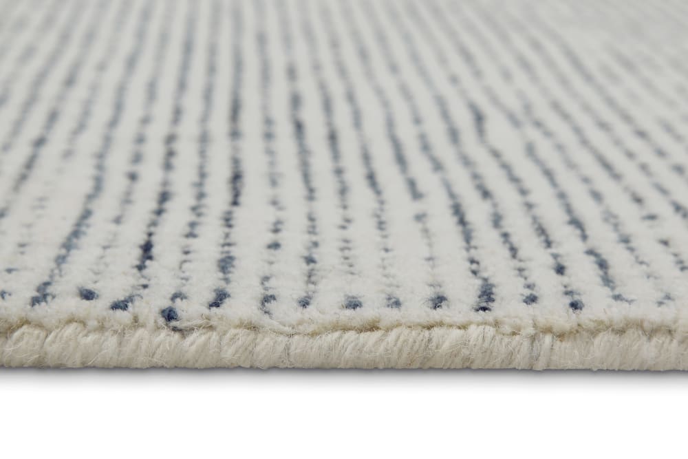 Tapis écru et terracota brun tufté main à relief 40x60 — vue 4