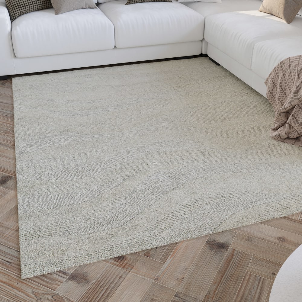 Teppich Design handgetuftet mit Relief, ecru,240x340 - Maisons Du